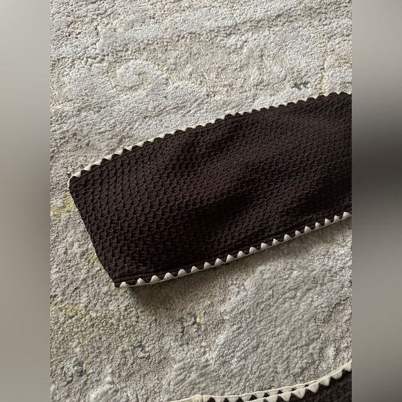 Brown Textured Knit High-Waist Bikini - New - Picture 2 of 5